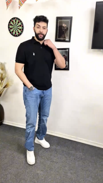 تيشيرت بولو نص أسود